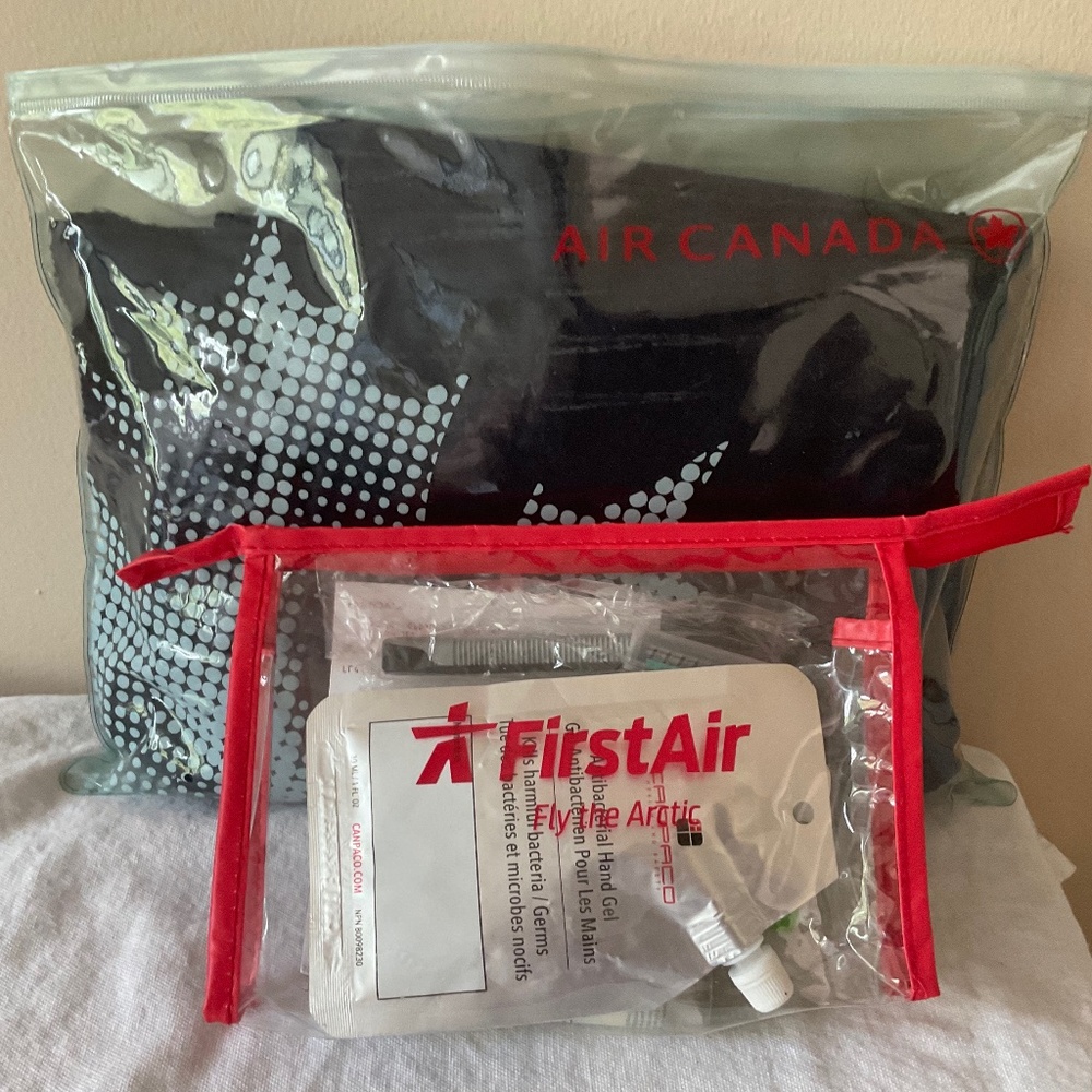 Free with any purchase 25$ + First Air men’s Amenity kit & Air Canada Blanket ✈️